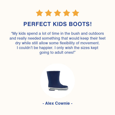 French Soda Boys Gumboots in Navy Blue