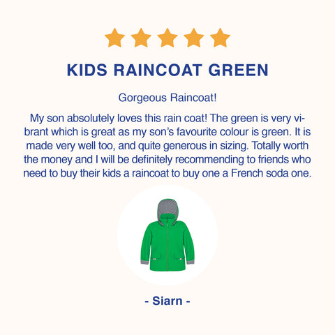 Affordable kids raincoats that can be handed down