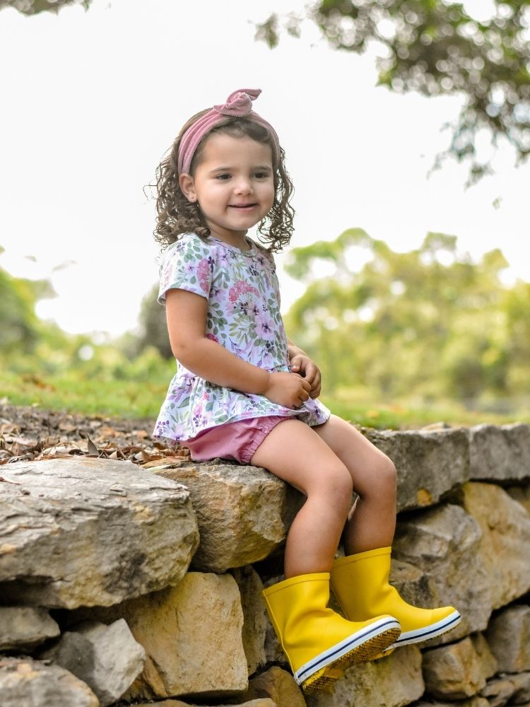 Gumboots for girls made from natural soft rubber