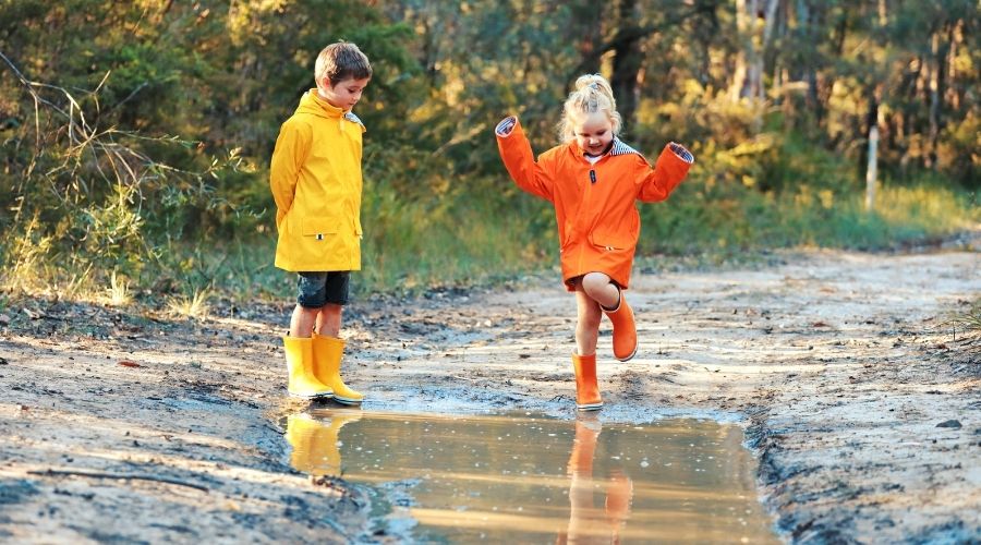Kids Gumboots are made for puddle jumping