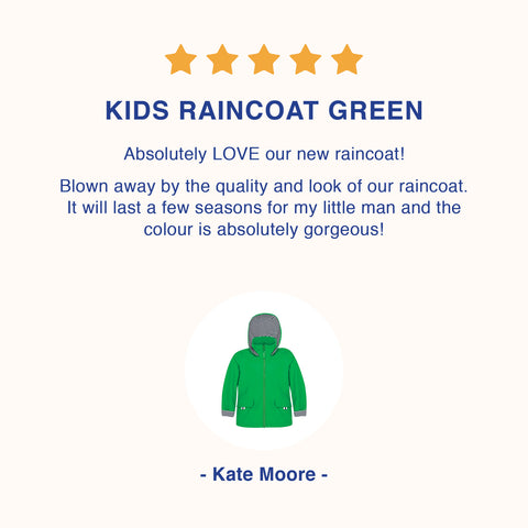 Kids raincoats with generous sizing