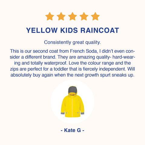Hard-wearing kids raincoats that last