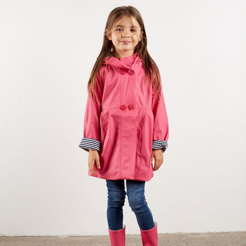Girl raincoats with buttons