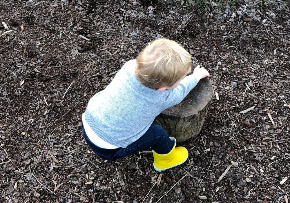 Yellow gumboots for toddlers