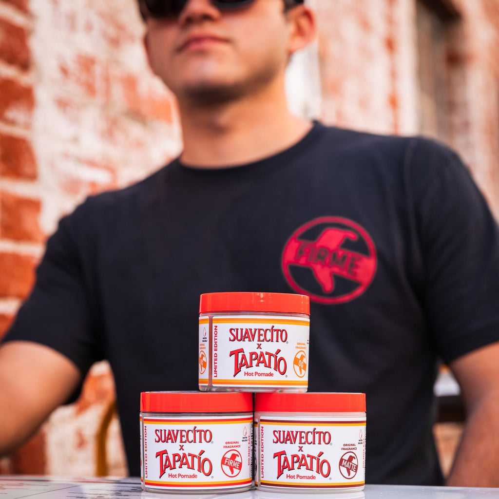 Suavecito X Tapatio Shirt and Pomades, front