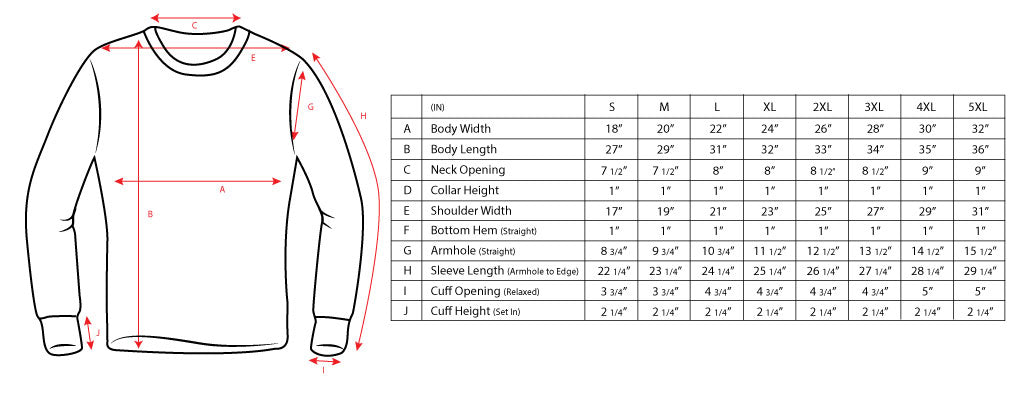 Alstyle 1304 Size Chart