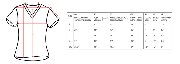 OG V-Neck Tee Sizing