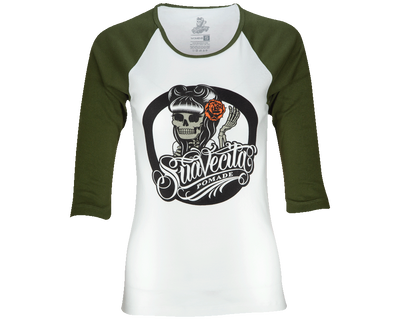 green baseball tee