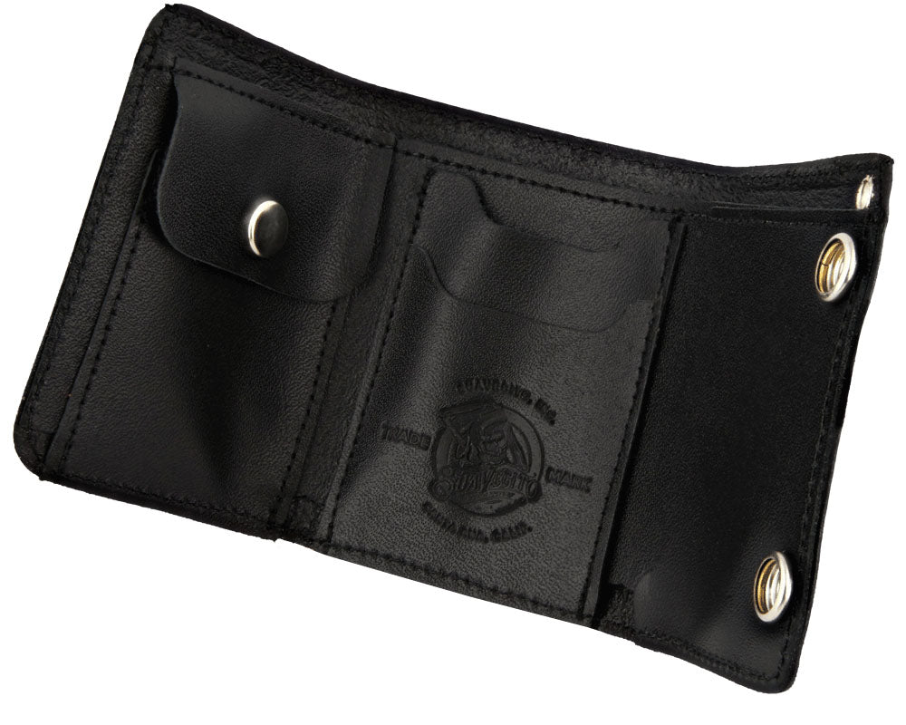 Men&#39;s Tri-Fold Chain Wallet - Black – Suavecito | Hair Pomade | Barber Products