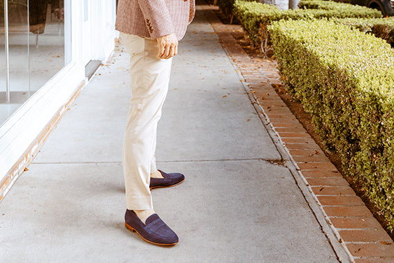 San Penny Loafer - Navy Suede