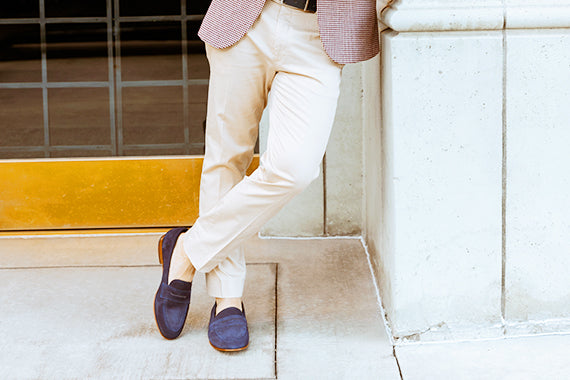 San Penny Loafer - Navy Suede