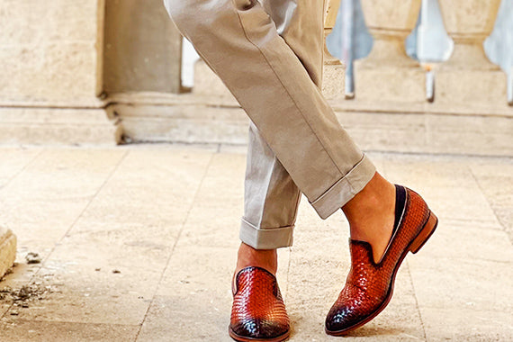 Murano Braided Cuero Loafer - Cognac Patina