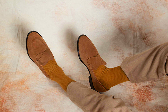 Rakish Loafer - camel Suede