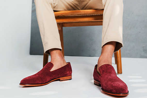 Murano Loafer - Burgundy Suede