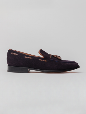 Unlined Capri Suede Loafer - Navy