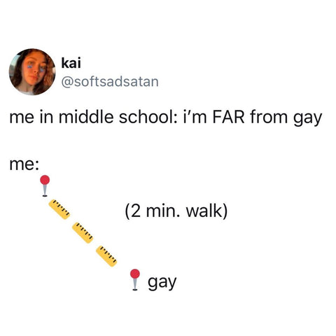 middle school gay meme