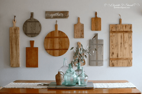 cutting boards as wall art