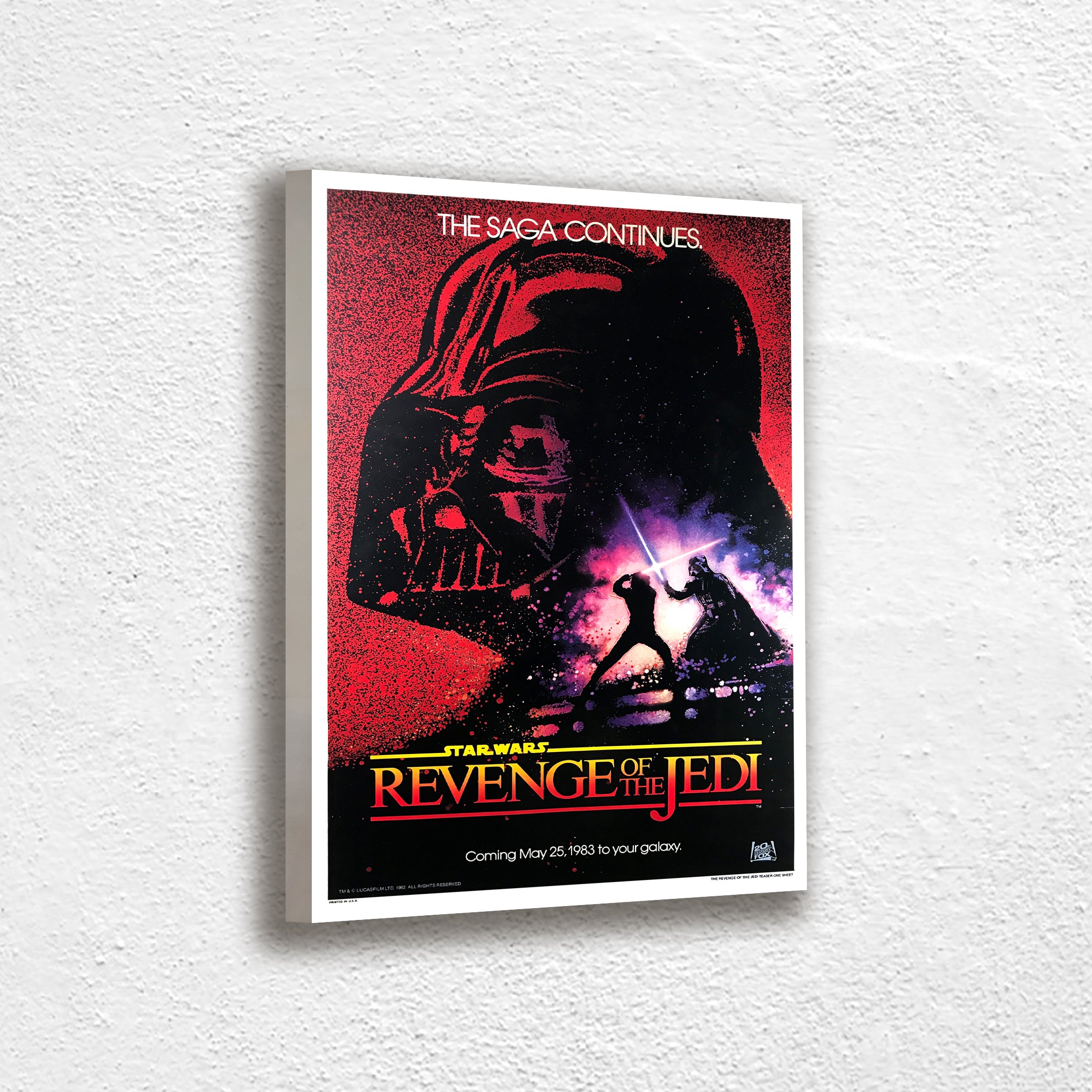 Rijd weg patroon een beetje Star Wars Revenge of the Jedi Poster, Jedi-One Sheet Wall Poster, Movi –  Fineartmodern