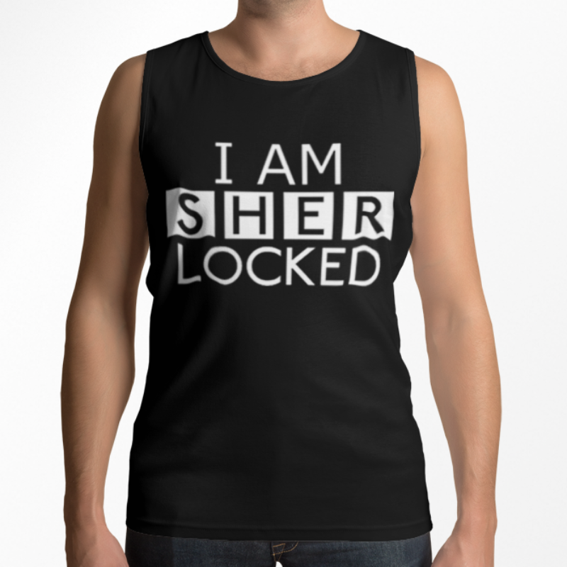 Funny Sherlock Holmes Mens Tank Top I Am Sherlocked Gift Shirtpot