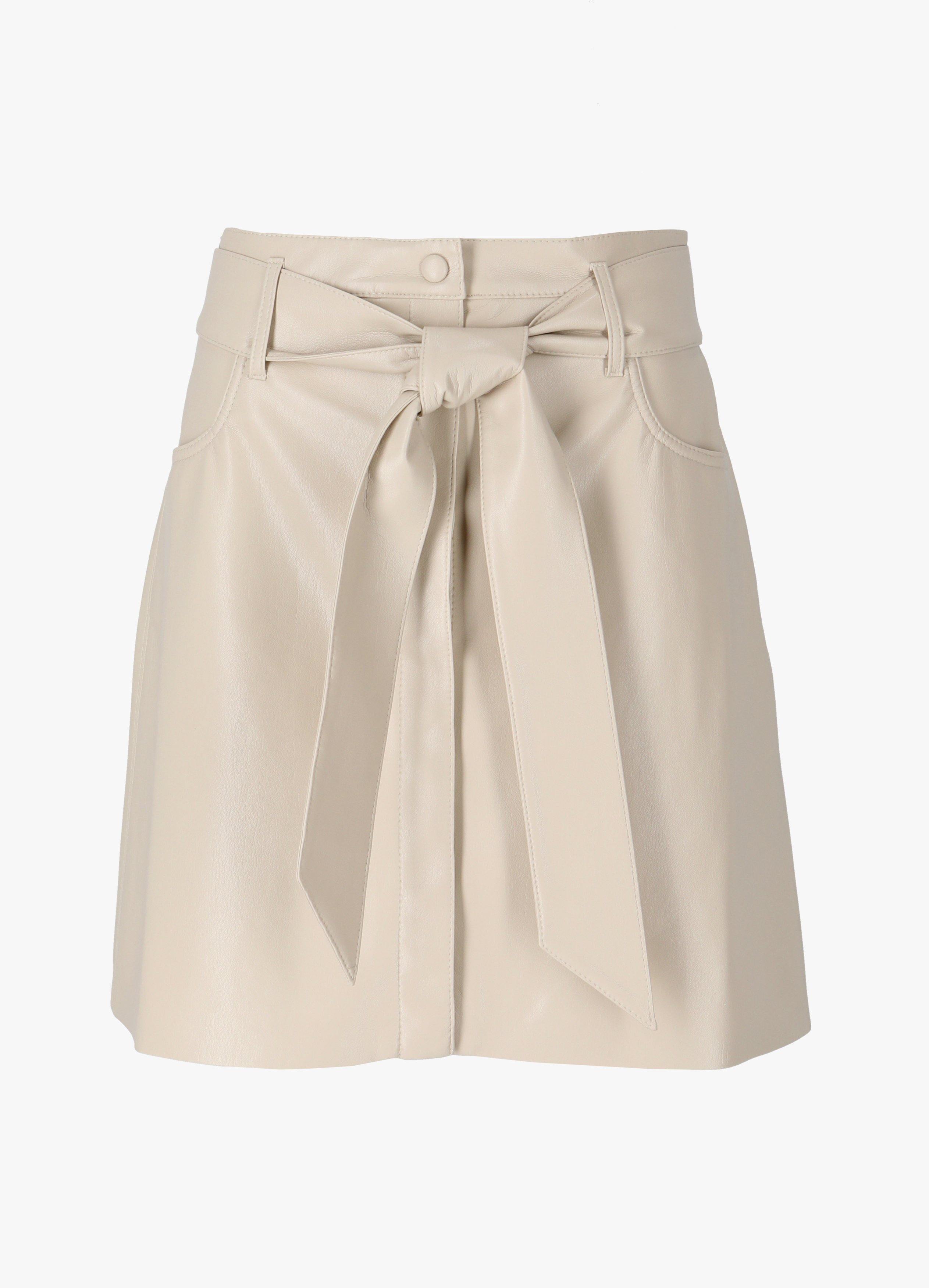 Nanushka Creme Meda Skirt | SHOPAMICIS.COM
