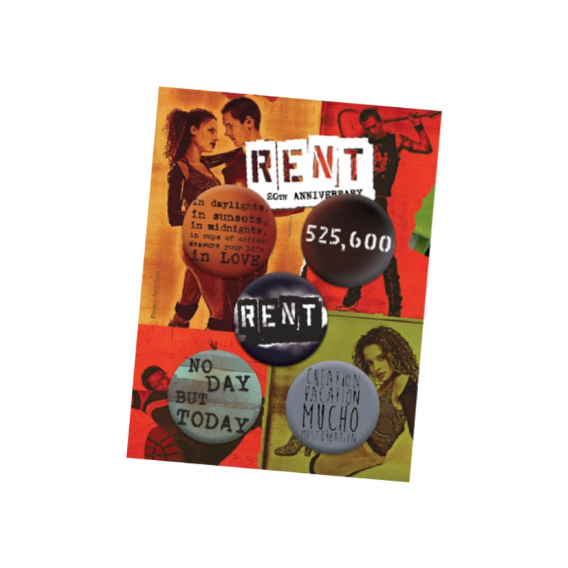 RENT Button Set – Broadway Merchandise Shop by Creative Goods