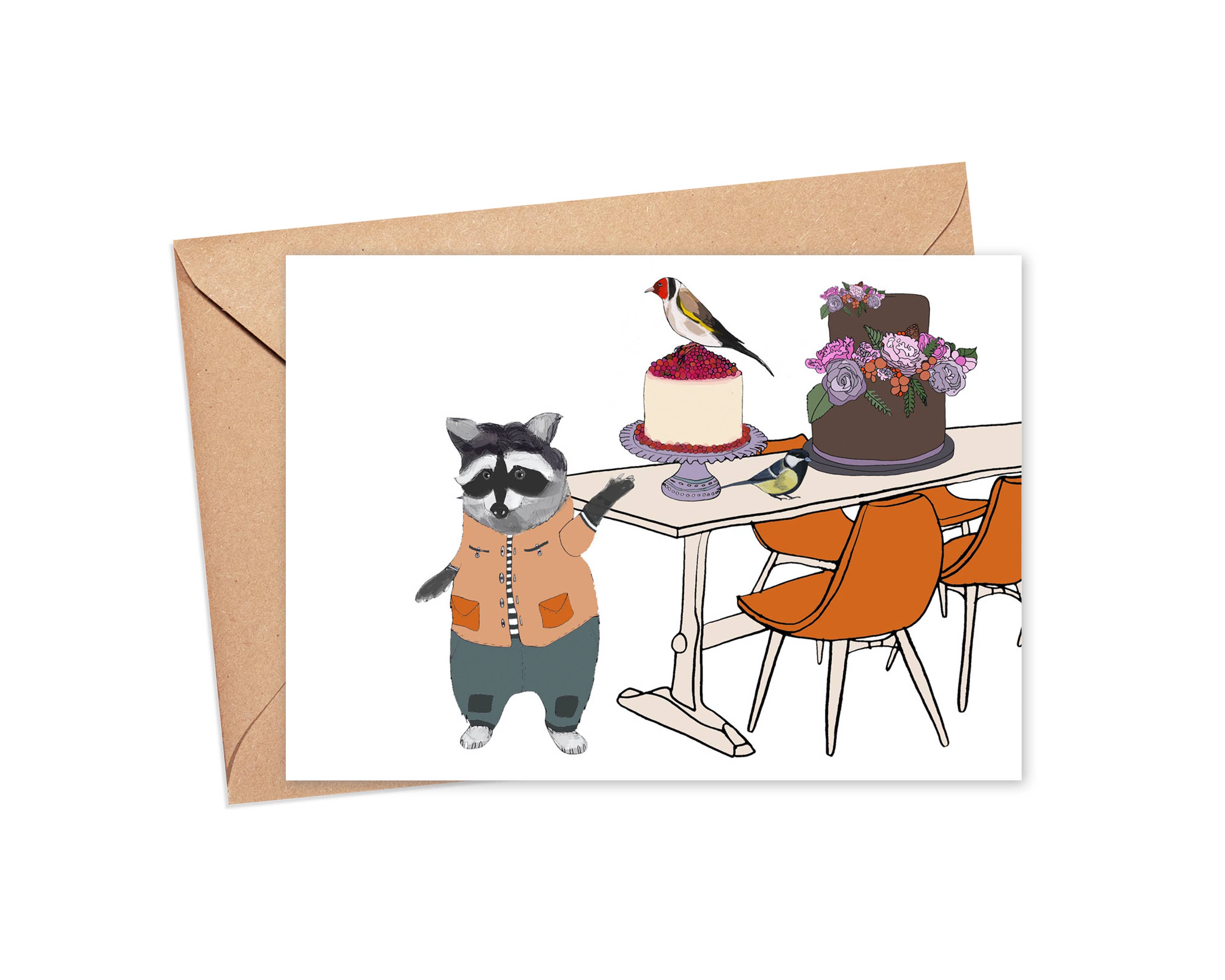 Let's Get Wild - Raccoon Card