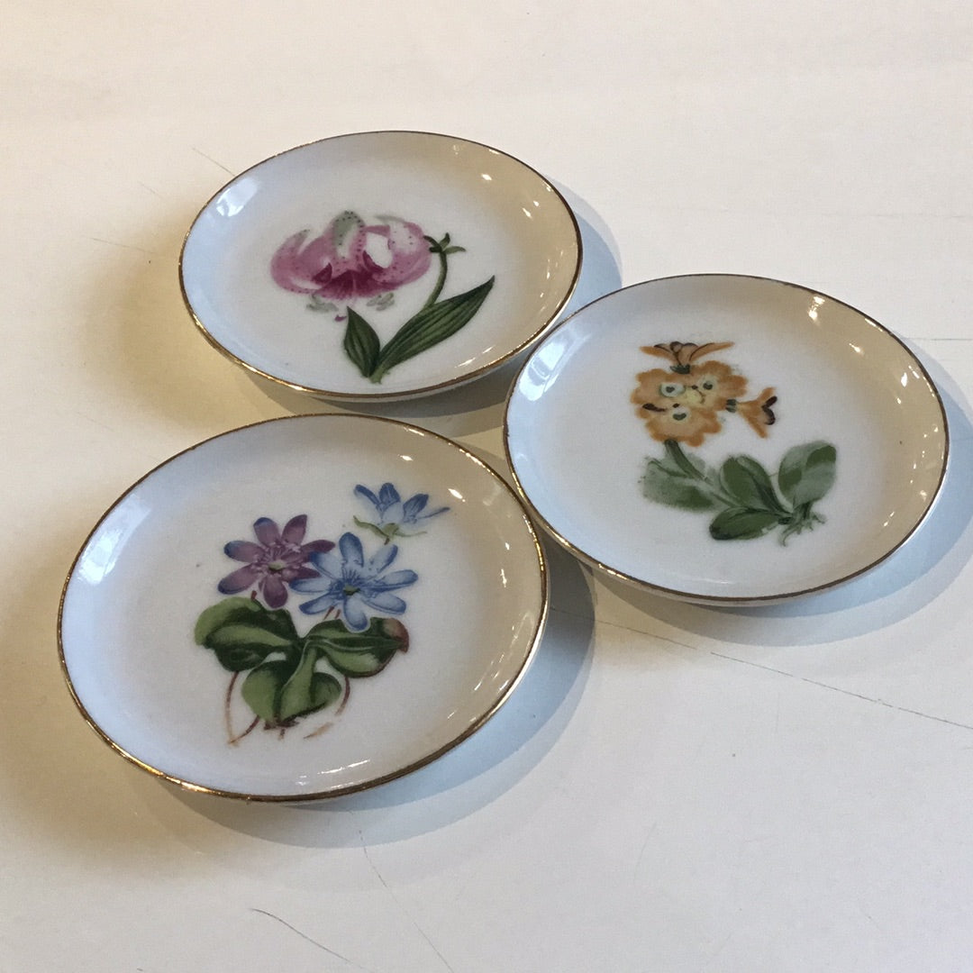 Floral Dish Set - Set of Three