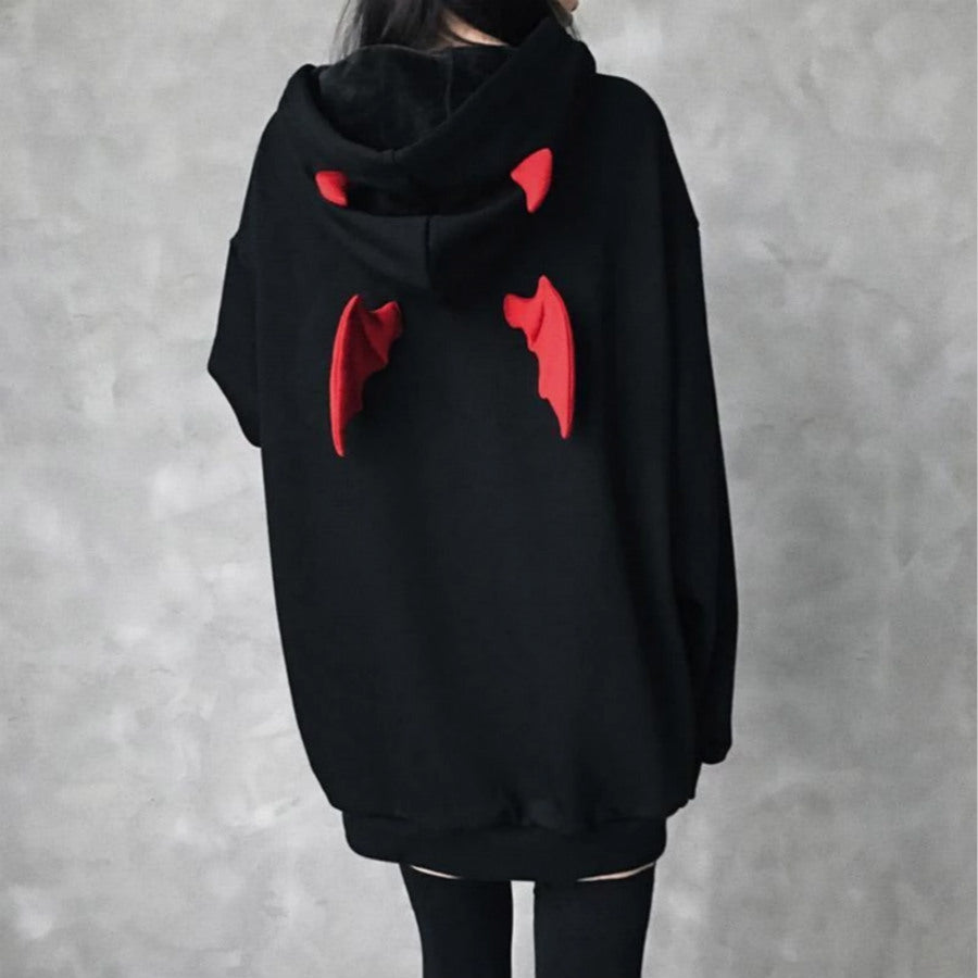 devil hoodie with horns