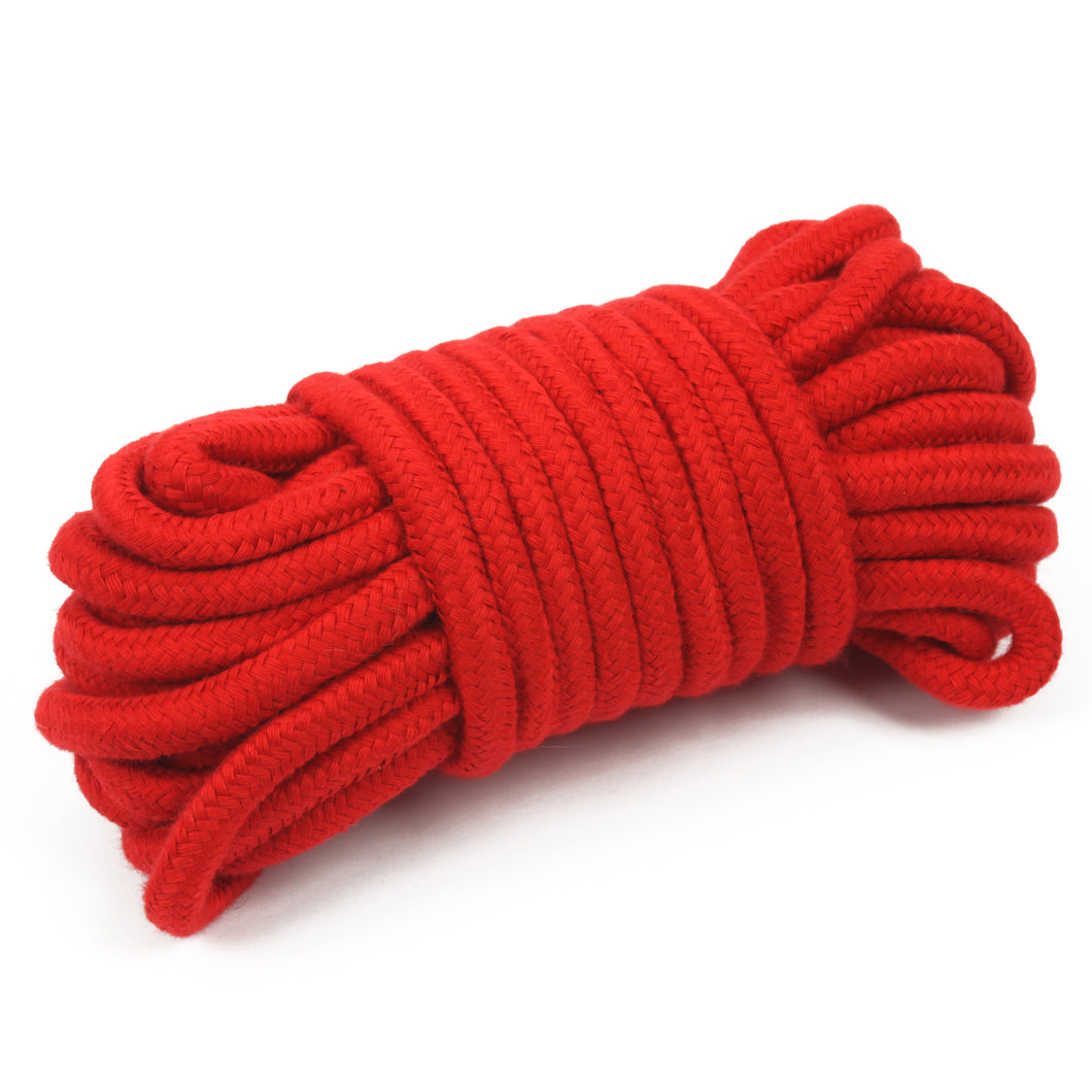 Soft cotton bondage rope in red - 10 meter length – DDLGLand