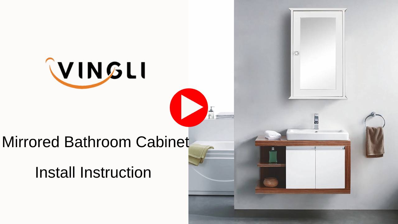 VINGLI Bathroom Wall Cabinet 21x8.5x25 Modern White Medicine Cabinet Organizer Over The Toilet Storage with 2 Doors