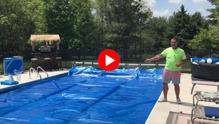 21' Ft Pool Cover Reel Set Aluminum In-ground Swimming Pool Solar