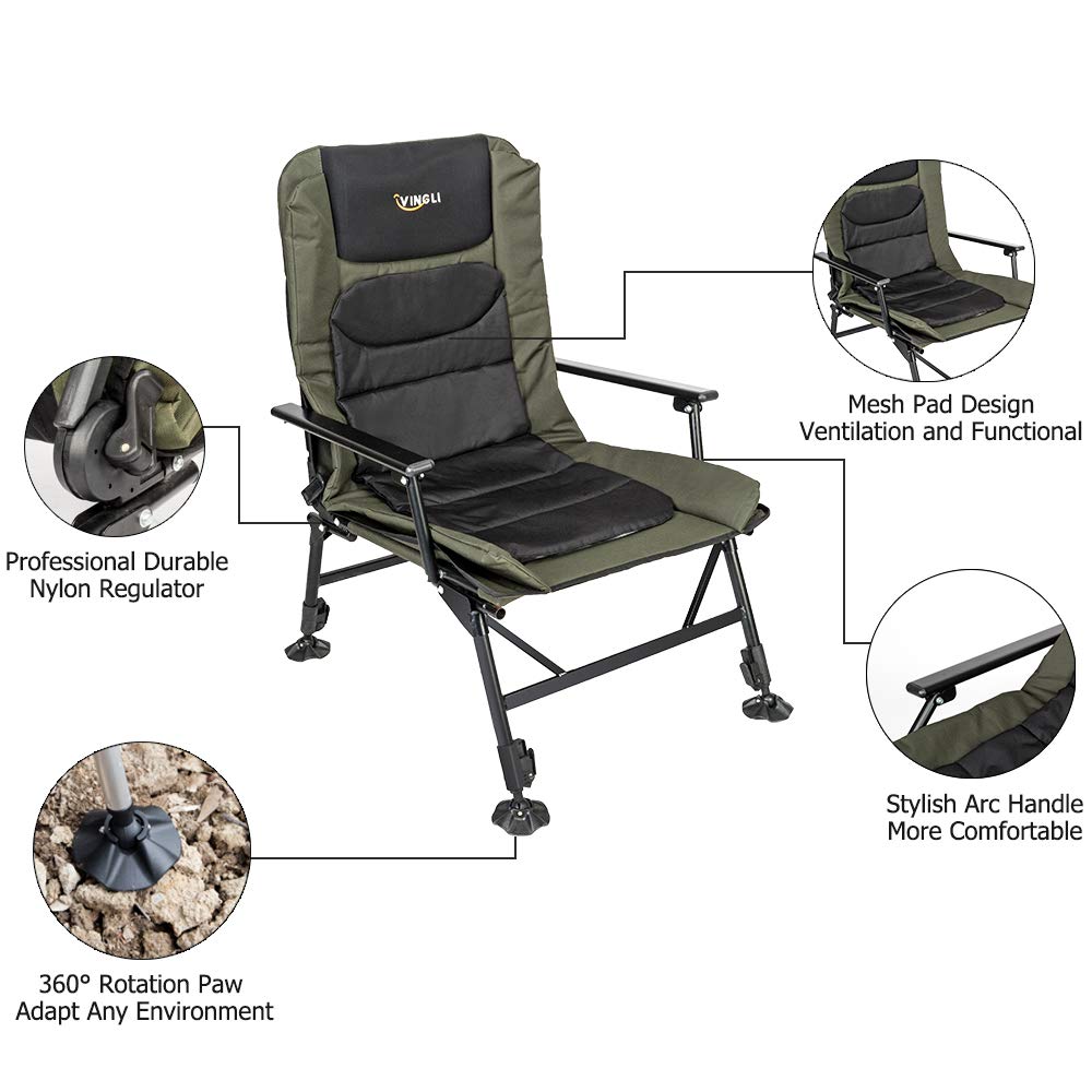 adjustable reclining folding chair