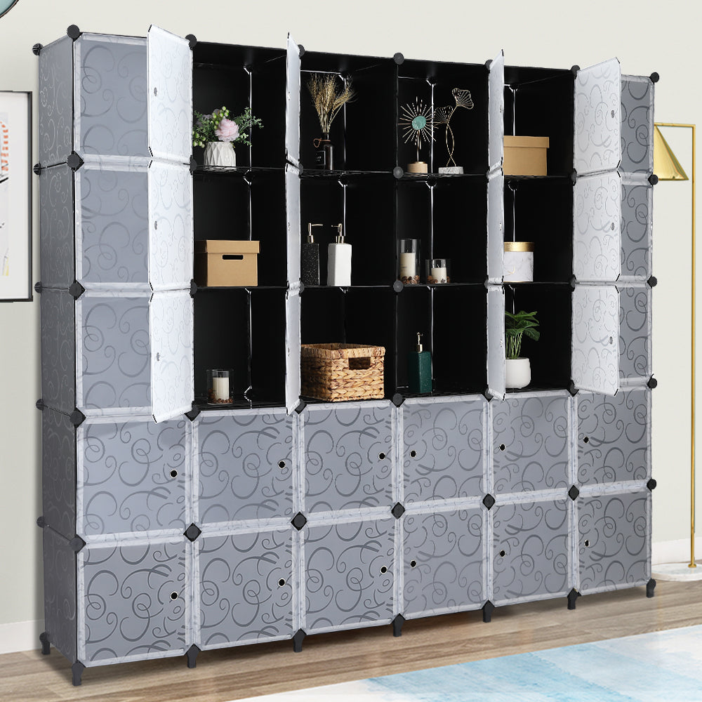 DIY 30 Cube Portable Closet Clothes Wardrobe Cabinet