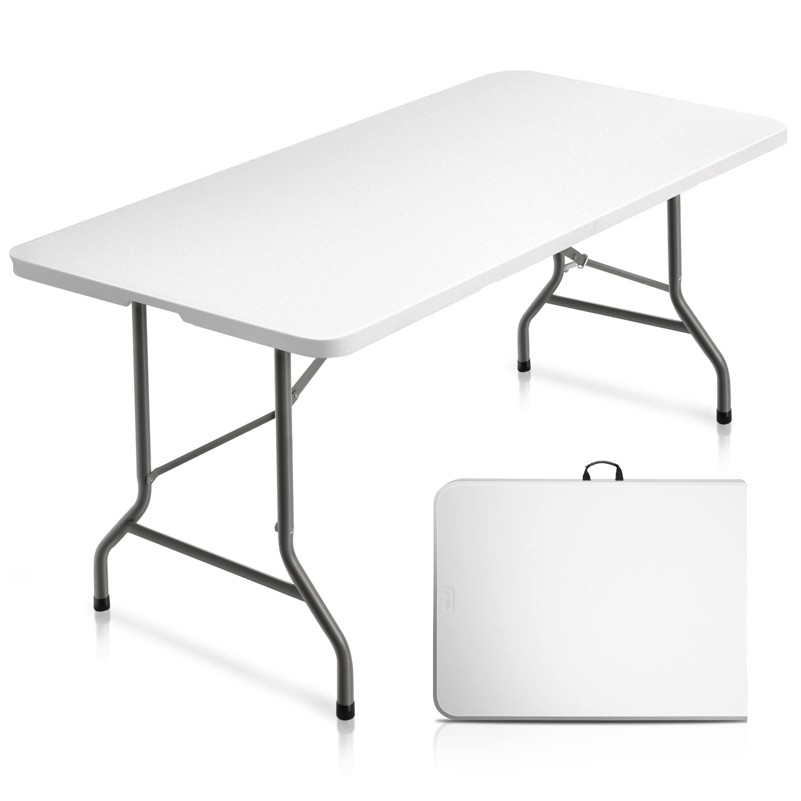 VINGLI Plastic Folding Camping Table Portable Long Table