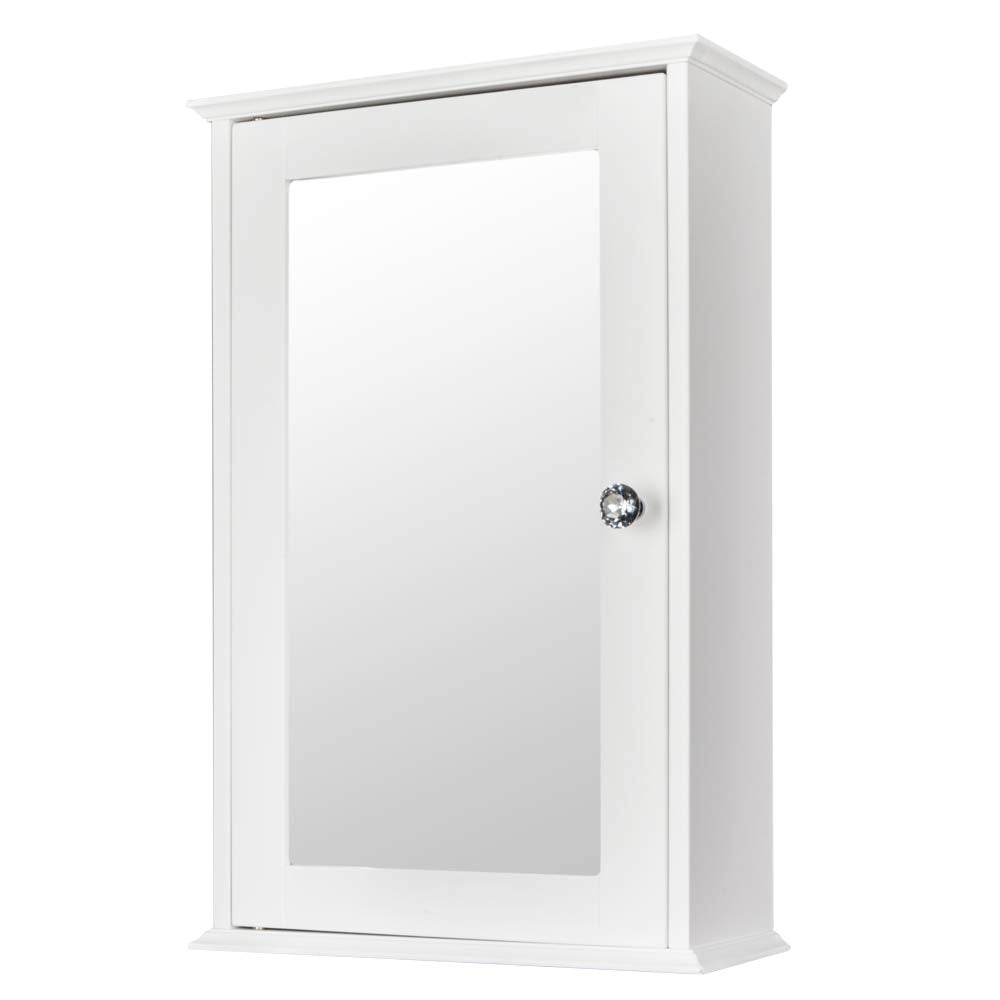 VINGLI Bathroom Wall Cabinet 21x8.5x25 Modern White Medicine Cabinet Organizer Over The Toilet Storage with 2 Doors