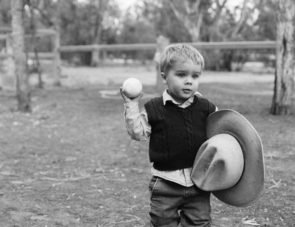 Boy with polo ball