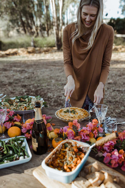 Alana Glasser serving lunch