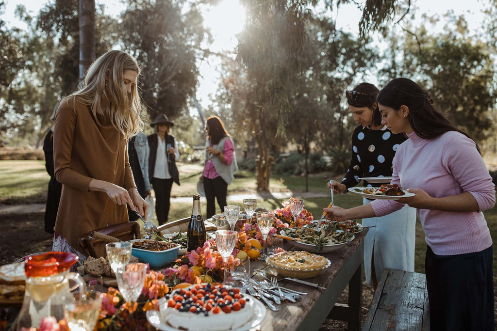 Ladies serving lunch