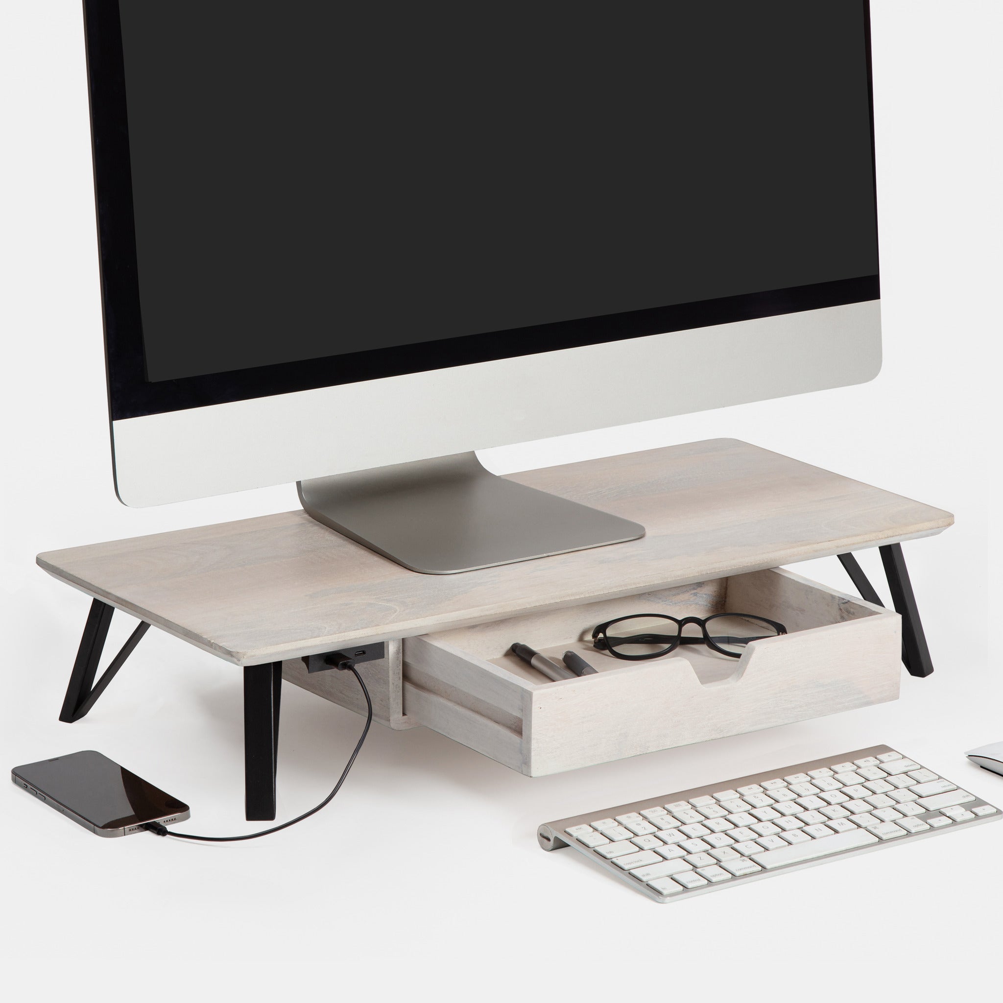 Giacometti Monitor Stand With Drawer