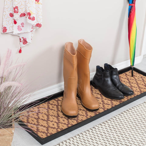 Anji Mountain Smoked Oak Tan Coir Rubber Boot Tray