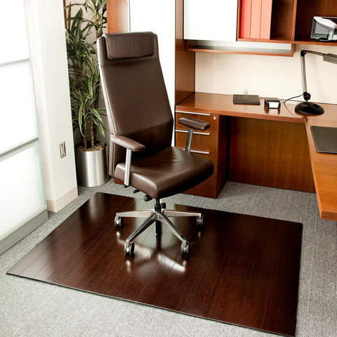 anji mountain bamboo office chair mat