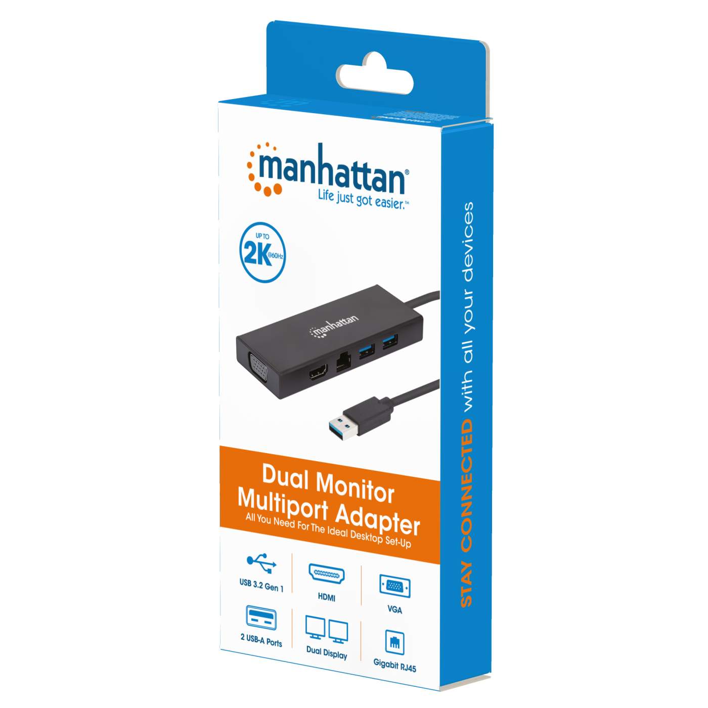Manhattan SuperSpeed USB Dual Monitor Multiport Adapter (152846)