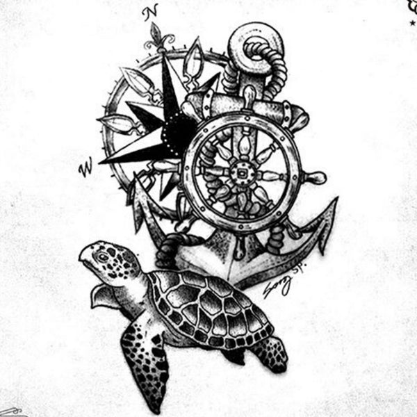 Anneik on X NonFictioness TimDee4 Reminded me of the Shellback turtle  tattoo sailors would get one they crossed the equator Graphic from  sailorjerry dot com httpstco7nK9reg1Du  X