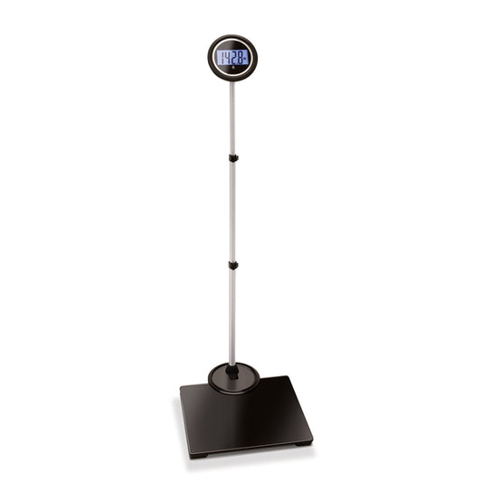 Ideaworks JB5824 Extra Wide Talking Scale-Visual & Voice Display Scale- 550  Pounds Max-Tamper Glass-Extra Wide Width-Large LCD Display-Tap On & Off