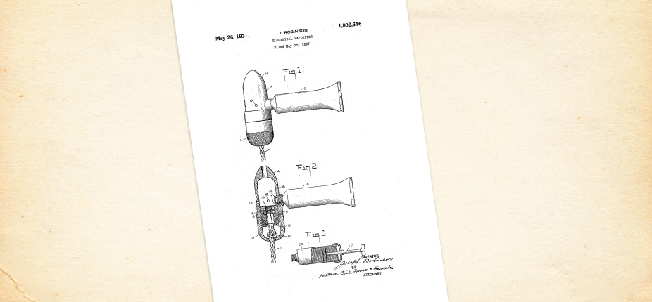 Tan image with Robinson's patent for electronic vaporiser