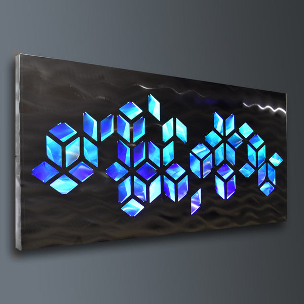 Metal Wall Art  with Infused Color Changing LED  Lights  