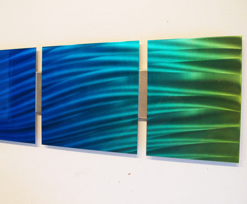 Ocean Mist 48 X8 Modern Abstract Metal Wall Art Sculpture Decor Dv8 Studio