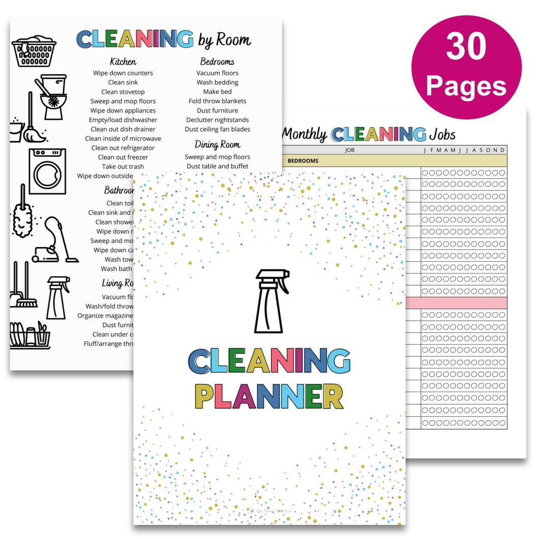 Cleaning Binder 30 Page PDF The Savvy Sparrow