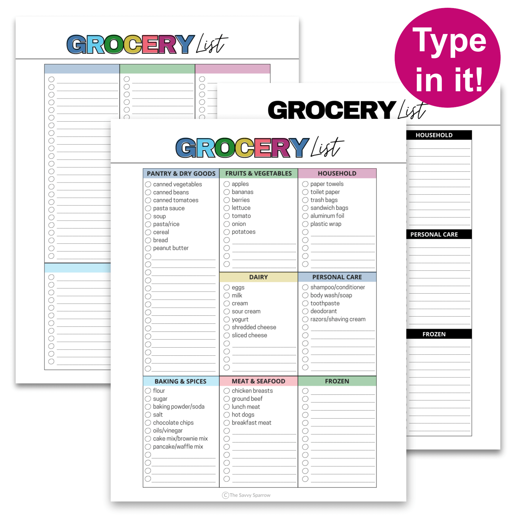 master-grocery-list-printable