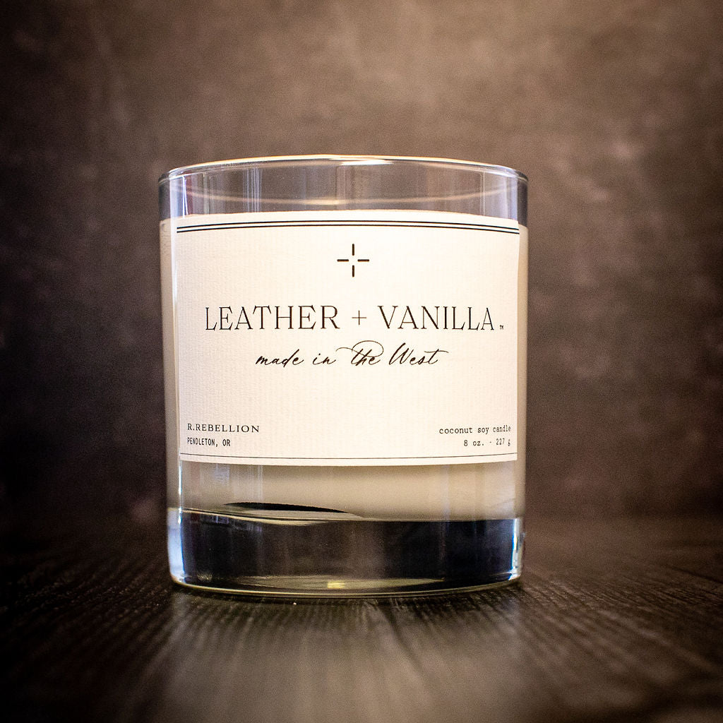 Leather Rustic Soy Candle